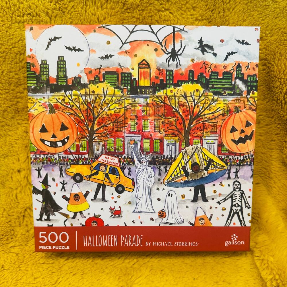 Galison HALLOWEEN PARADE 500-Piece Jigsaw Puzzle Michael Storrings New Hall Toy